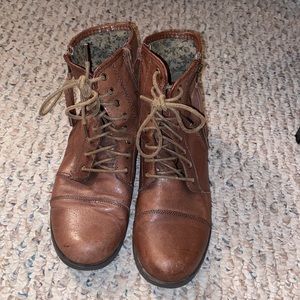 Steve Madden brown combat boots